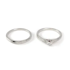 Bague duo d'occasion or 750 diamant