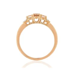 Bague MATY Or 375 2 tons Diamants et Morganites