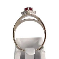Bague MAUBOUSSIN d'occasion or 750 blanc rubis diamants