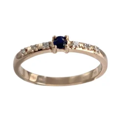 Bague MAUBOUSSIN d'occasion or 750 jaune diamant saphir