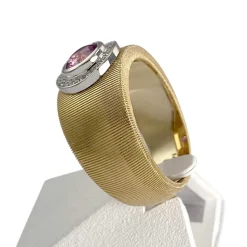 Bague MAUBOUSSIN d'occasion  or 750 2 tons  diamants, saphir