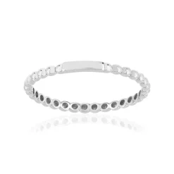 Bague or 375 blanc