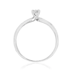 Bague or blanc 375 diamant