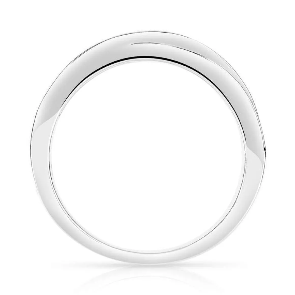 Bague or 750 blanc diamant
