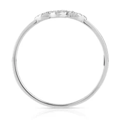 Bague or 375 blanc diamant