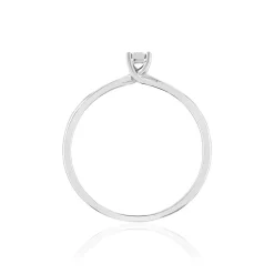 Bague or blanc 375 diamant