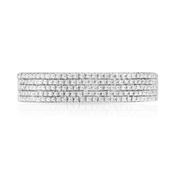 Bague or 375 blanc diamants