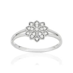 Bague or blanc 375 diamants