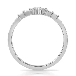 Bague or 750 blanc diamants