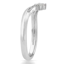 Bague or 750 blanc diamants
