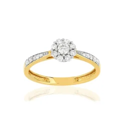 Bague or blanc 750 diamants
