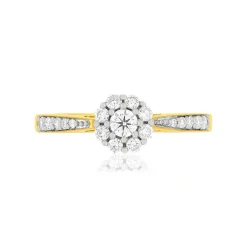 Bague or blanc 750 diamants