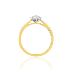 Bague or blanc 750 diamants