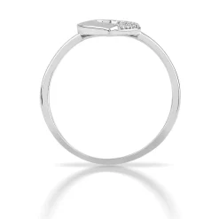 Bague or 750 blanc diamants