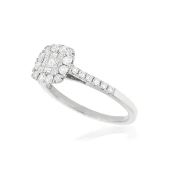 BAGUE or 750 blanc diamants