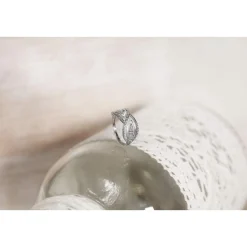 Bague or blanc 375 diamants