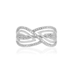 Bague or blanc 375 diamants