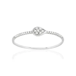 Bague or blanc 375 diamants