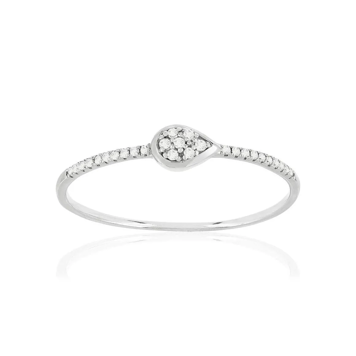 Bague or blanc 375 diamants