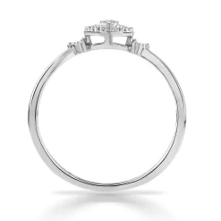 Bague or 750 blanc diamants