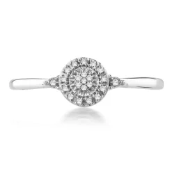Bague or 750 blanc diamants