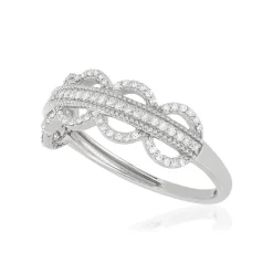 Bague or blanc 375 diamants