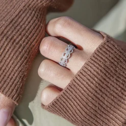 Bague or blanc 375 diamants