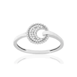 Bague or blanc 375 diamants