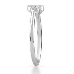 Bague or 750 blanc diamants