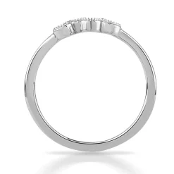 Bague or 750 blanc diamants