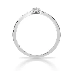 Bague or 750 blanc diamants