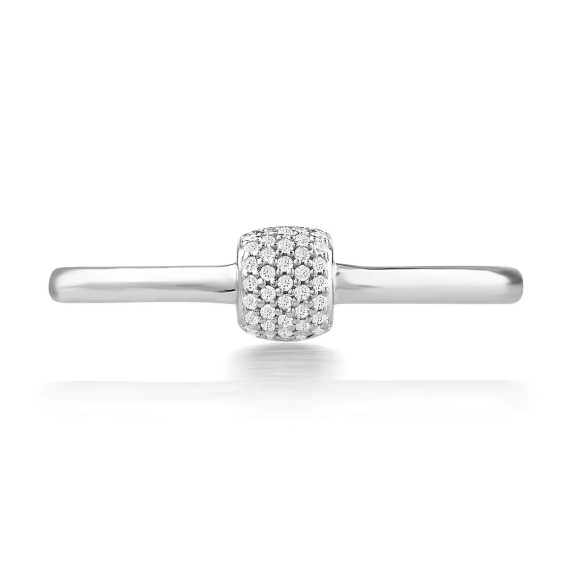 Bague or 750 blanc diamants