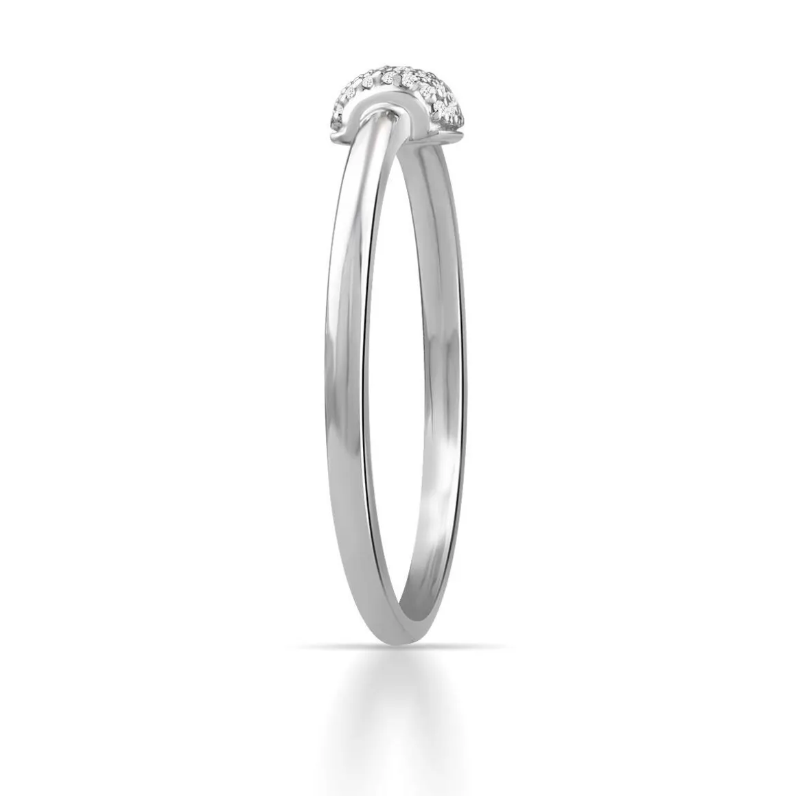 Bague or 750 blanc diamants