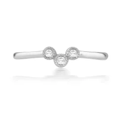 Bague or 750 blanc diamants