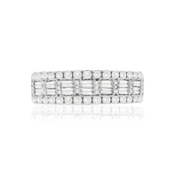 Bague or blanc 750 diamants