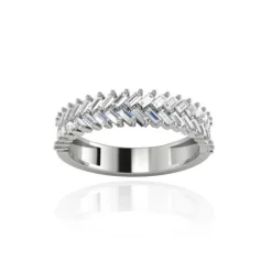 Bague or blanc 750 diamants