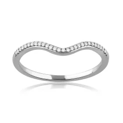 Bague or 750 blanc diamants