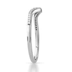 Bague or 750 blanc diamants