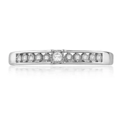 Bague or 750 blanc diamants
