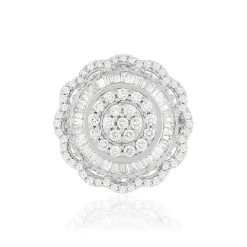 Bague or blanc 750 diamants