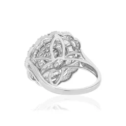 Bague or blanc 750 diamants