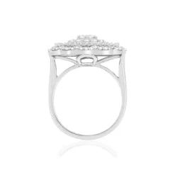 Bague or blanc 750 diamants