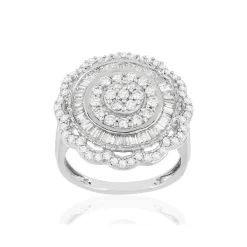 Bague or blanc 750 diamants