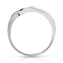 Bague or 750 blanc trilogie diamants