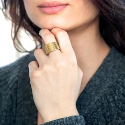 Bague or jaune 375