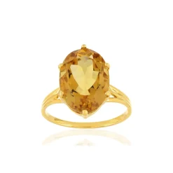 Bague or jaune 750, 1 Citrine de 5,95 carats.