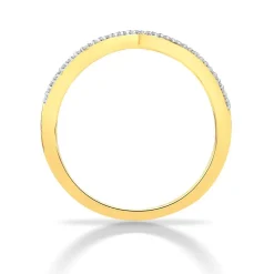 Bague or 750 jaune diamants