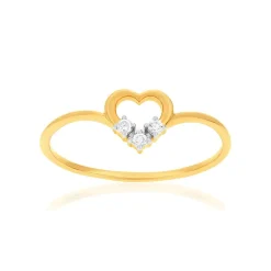 Bague or 375 jaune diamants