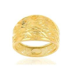 Bague or 375 jaune filigranée