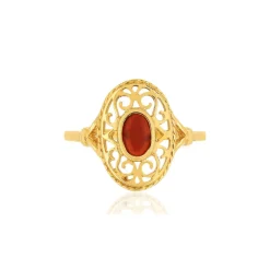 Bague or jaune 375 grenat